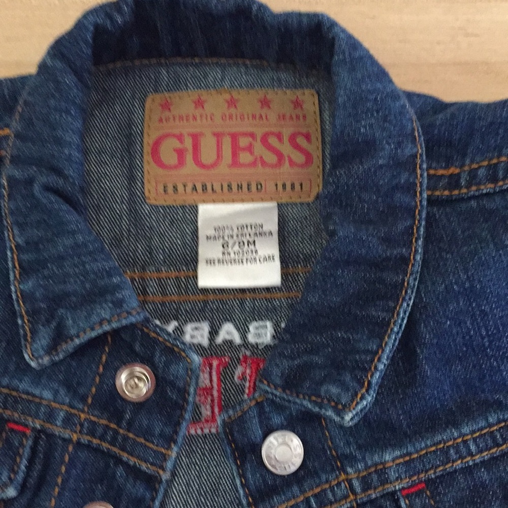 Guess jean jacket size 6-9 months